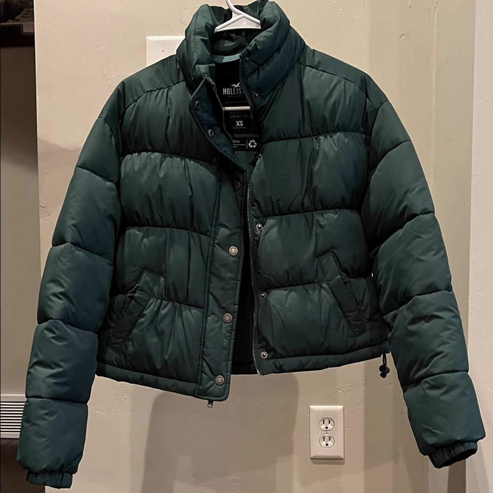 Hollister  Green Puffer Jacket